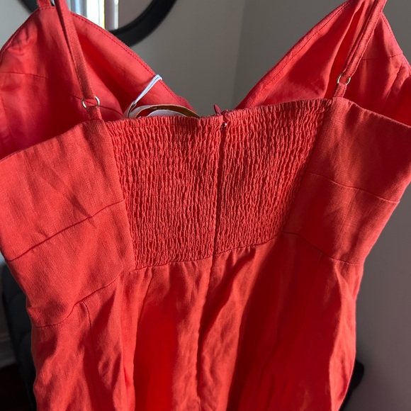 NWT Zimmermann Crush Tie Front Linen Midi Dress 2 US8 - Picture 11 of 15